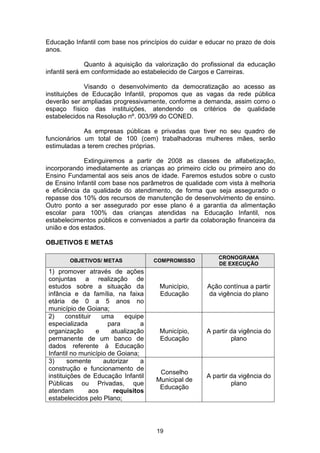 Plano Municipal de Educação