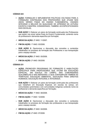 Plano Municipal de Educação