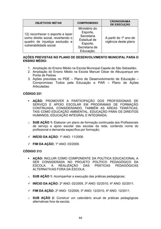 Plano Municipal de Educação