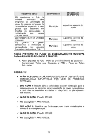 Plano Municipal de Educação