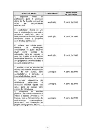 Plano Municipal de Educação