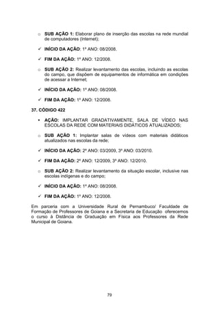 Plano Municipal de Educação