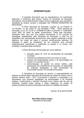 Plano Municipal de Educação