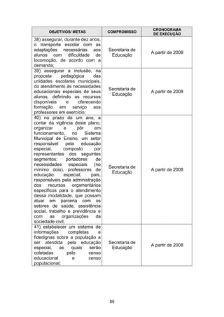 Plano Municipal de Educação