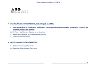 Plano anual actividades 2011 12