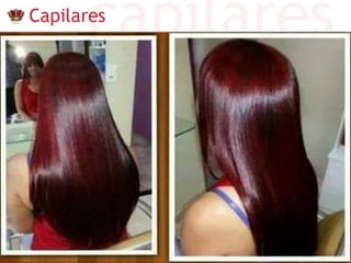 √ Produtos com fórmulas exclusivas de alta
qualidade. Linha de finalização isenta de
Petrolato e Retexturizacão térmica
isenta de formol.
 