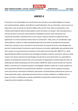 Plano Aula Técnica de Manutenção Elétrica | PDF