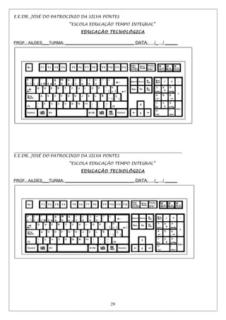 E.E.DR. JOSÉ DO PATROCINIO DA SILVA PONTES
“ESCOLA EDUCAÇÃO TEMPO INTEGRAL”
EDUCAÇÃO TECNOLÓGICA
PROF.: AILDES___TURMA: _______________________________ DATA: /_ / _____
_____________________________________________________________________________
E.E.DR. JOSÉ DO PATROCINIO DA SILVA PONTES
“ESCOLA EDUCAÇÃO TEMPO INTEGRAL”
EDUCAÇÃO TECNOLÓGICA
PROF.: AILDES___TURMA: _______________________________ DATA: /_ / _____
29
 