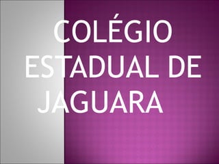 COLÉGIO ESTADUAL DE JAGUARA  