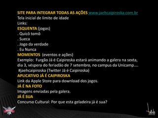  Ativação redes sociais