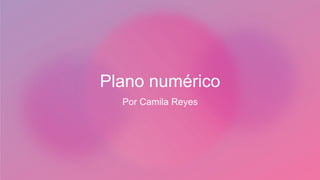 Plano numérico
Por Camila Reyes
 