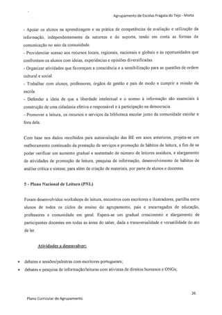 Plano curricular do Agrupamento de Escolas Fragata do Tejo