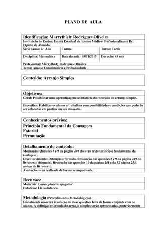 Aula 05 - Modelos de Ordenação, PDF, Combinatória