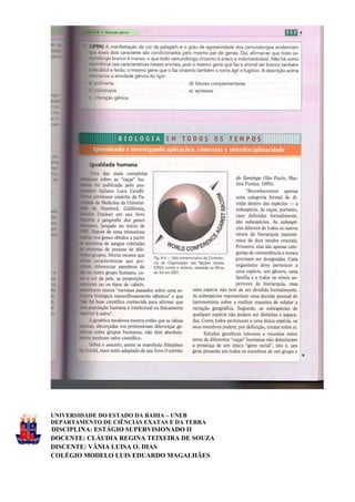 UNIVERSIDADE DO ESTADO DA BAHIA – UNEB
DEPARTAMENTO DE CIÊNCIAS EXATAS E DA TERRA
DISCIPLINA: ESTÁGIO SUPERVISIONADO II
DOCENTE: CLÁUDIA REGINA TEIXEIRA DE SOUZA
DISCENTE: VÂNIA LUISA O. DIAS
COLÉGIO MODELO LUIS EDUARDO MAGALHÃES
 