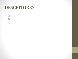 DESCRITORES:
• D1
• D4
• D21
 