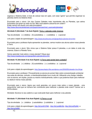 Plano de aula educopédia