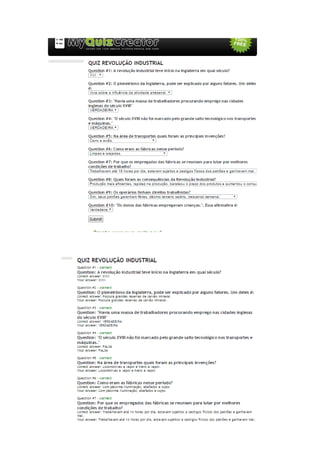 Plano de Aula - Revolução Industrial