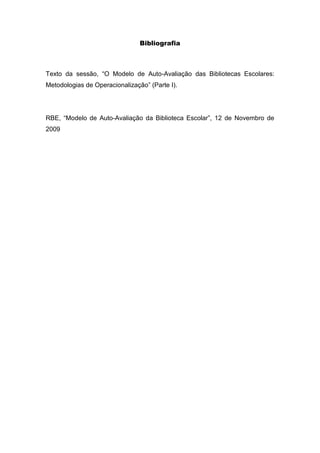 Plano de avaliação