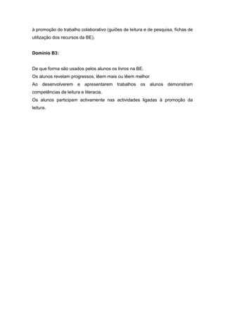 Plano de avaliação