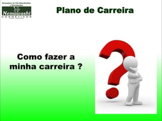 Como fazer a
minha carreira ?
Plano de Carreira
 