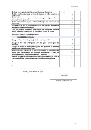 Plano De Contingencia 2009