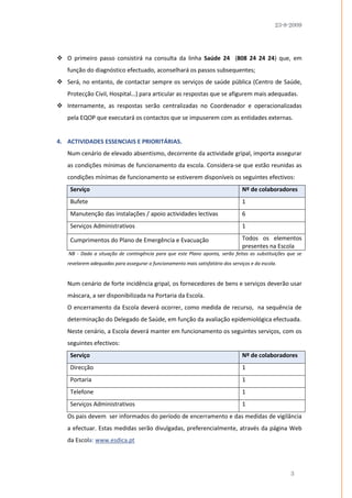 Plano De Contingencia 2009