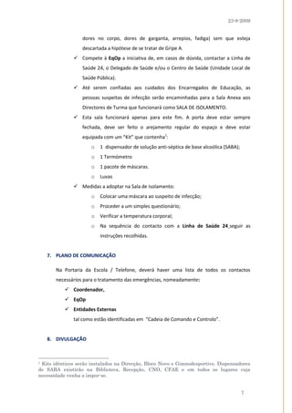 Plano De Contingencia 2009