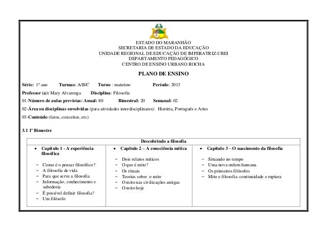 Plano de curso