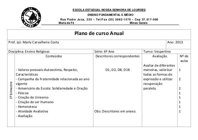 Plano de curso