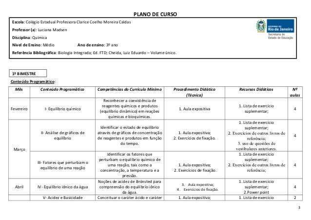Plano de curso