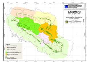PVSFHHH                  QHHFHHH                QISFHHH   QQHFHHH           QRSFHHH                QTHFHHH    QUSFHHH                    QWHFHHH                       RHSFHHH


                                   47°0'0"W                       46°48'0"W            46°36'0"W               46°24'0"W              46°12'0"W                              46°0'0"W
                                                                                                                                                       MINISTÉRIO DO MEIO AMBIENTE
                                                                                                                                                       Instituto Brasileiro do Meio Ambiente




                                                                                                                                                                                                          20°0'0"S
                                                                                                                                                       e dos Recursos Naturais Renováveis
            20°0'0"S




                                                                                                                                                       Diretoria de Ecossistemas
UFUVSFHHH




                                                                                                                                                                                                                      UFUVSFHHH
                                                                                                                                                       Coordenação Geral de Regularização Fundiária


                                                                                                                                                       PLANO DE MANEJO DO
                                                                                                                                                       PARQUE NACIONAL DA
                                                                                                                                                       SERRA DA CANASTRA
                                                                                                                                                                 Figura - 12
UFUUHFHHH




                                                                                                                                                                                                                      UFUUHFHHH
                                                                                                                                                   MAPAS DAS BACIAS HIDROGRÁFICAS
                                                                                                                                                         DO PNSC E ENTORNO




                                                                                                                                                                                                          20°12'0"S
                                                                                                                                                                      Escala 1:500.000
            20°12'0"S




                                                                                                                                                       10         5          0              10
                                                                                                                                                                                              Km

                                                                                                                                                            Projeção UTM Datum SAD 69 zona 23
UFUSSFHHH




                                                                                                                                                                                                                      UFUSSFHHH
                                                                                                                                                                                                          20°24'0"S
            20°24'0"S
UFURHFHHH




                                                                                                                                                                                                                      UFURHFHHH
                        Legenda
UFUPSFHHH




                                                                                                                                                                                                                      UFUPSFHHH
                          Bacia do Ribeirão Grande




                                                                                                                                                                                                          20°36'0"S
                          Bacia do Rio Araguarí
            20°36'0"S




                          Bacia do Rio Grande
                          Bacia do Rio Santo Antônio do "Norte"
                          Bacia do Rio Santo Antõnio do "Sul"
                          Bacia do Rio São Francisco
UFUIHFHHH




                                                                                                                                                                                                                      UFUIHFHHH
                          subbacias
                          Limite do Parque
                          Zona de Amortecimento
                                     47°0'0"W                       46°48'0"W            46°36'0"W              46°24'0"W              46°12'0"W                                 46°0'0"W

                         PVSFHHH                  QHHFHHH                QISFHHH   QQHFHHH           QRSFHHH                QTHFHHH    QUSFHHH                    QWHFHHH                       RHSFHHH
 