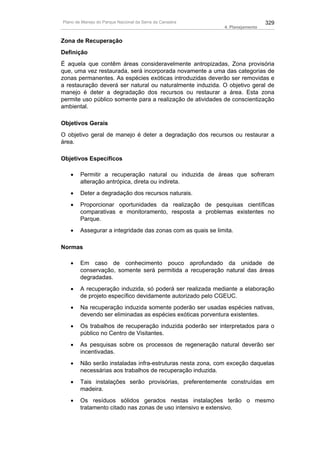 Plano de manejo completo