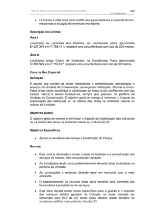 Plano de manejo completo