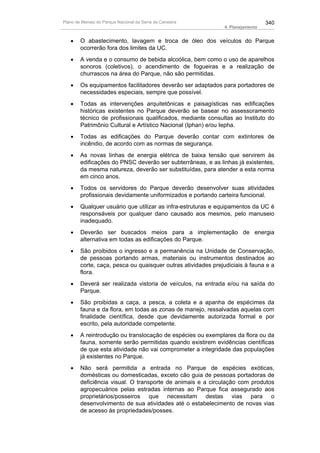 Plano de manejo completo