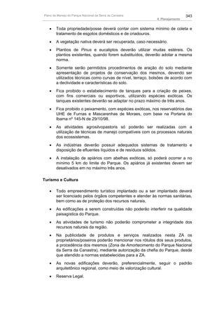 Plano de manejo completo