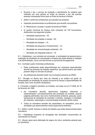 Plano de manejo completo