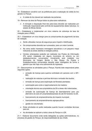 Plano de manejo completo