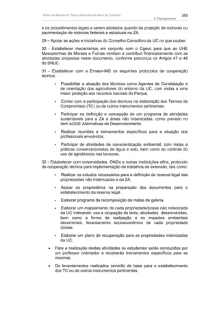 Plano de manejo completo