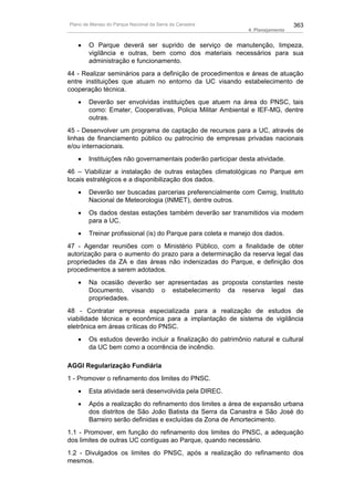 Plano de manejo completo