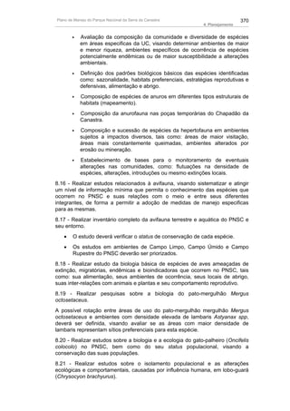 Plano de manejo completo