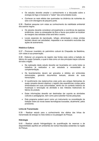 Plano de manejo completo