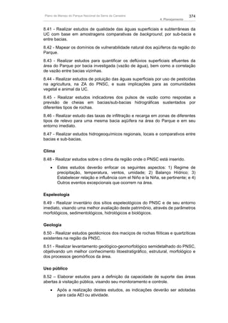 Plano de manejo completo