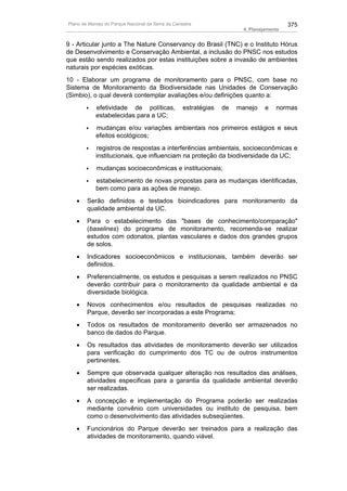 Plano de manejo completo