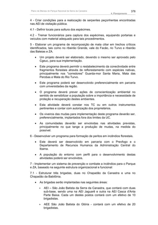 Plano de manejo completo