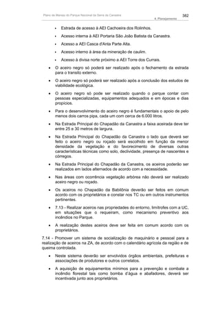 Plano de manejo completo