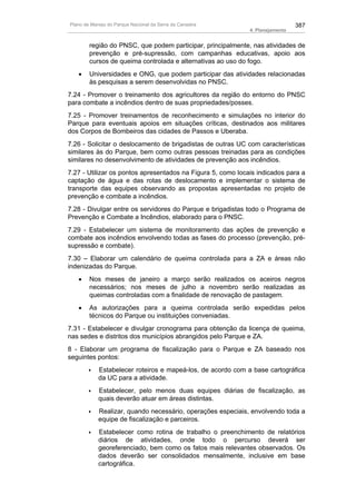 Plano de manejo completo