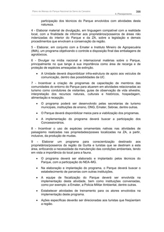 Plano de manejo completo