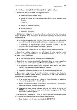 Plano de manejo completo