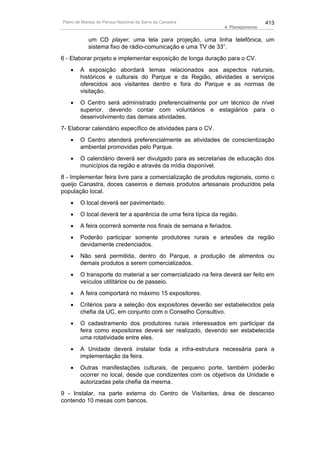 Plano de manejo completo