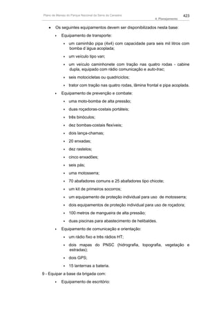 Plano de manejo completo